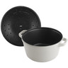 Staub - White Truffle 4 Piece Medium Stackable Cookware Set