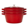 Staub - Stackable Cookware Set Large 4 PC - Cherry