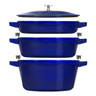 Staub - Stackable Cookware Set Large 4 PC - Dark Blue