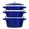 Staub - Dark Blue 4 Piece Large Stackable Cookware Set