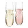 Final Touch - Bubbles Sparkling Wind/Champagne Stemless Glasses- Set of 2