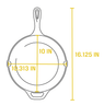 Lodge Logic - 10" Pre-Seasoned Cast Iron Skillet - L8SK3