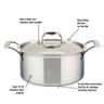 Meyer-SuperSteel 5 L Try-Ply Dutch Oven With Lid