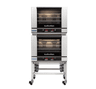 Turbofan - 32" Full Size Sheet Pan Digital Electric Convection Ovens Double Stacked 220-240V w/ Stand - E28D4/2C