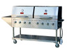 Omcan - Outdoor Propane BBQ Grill w/ 8 Burners & 2 Roll Dome - 47353