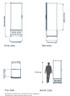 Omcan - 29.5" Elite Refrigerator w/ 1 Swing Glass Door - 45445