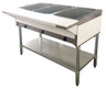 Omcan - 44" Open Well Natural Gas Steam Table w/ 3 Pan Capacity - 47343