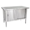 Omcan - 30" x 72" 430 Stainless Steel Knock-Down Worktable w/ Cabinet - 24399