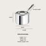 All-Clad - 2 QT D3 Stainless Steel Saucepan with Rolled Rim and Lid