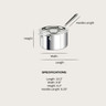 All-Clad - 4 QT D3 Stainless Steel Sauce Pan with Rolled Rim Loop Handle