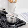 All-Clad - 1.5 QT d5 Brushed Stainless Saucepan with Lid