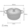 Le Creuset - 4.2 L (4.5 QT) Agave French Round Dutch Oven