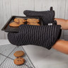 Now Designs - Superior Pinstripe Black Oven Mitt