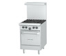 Garland - G-Series 24" Natural Gas Range w/ 4 Open Burners & Space-Saver Oven - G24-4L