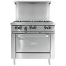Garland - G-Series 36" Natural Gas Range w/ Standard Oven, 4 Open Burners & 12" Griddle - G36-4G12R