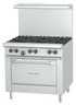 Garland - G-Series 36" Natural Gas Range w/ 6 Burners & Storage Base - G36-6S