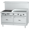 Garland - G-Series 48" Liquid Propane Range w/ Standard Oven, Storage Base, 2 Open Burners & 36" Griddle - G48-2G36RS