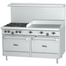 Garland - G-Series 48" Natural Gas Range w/ 2 Space-Saver Ovens, 4 Open Burners & 24" Griddle - G48-4G24LL