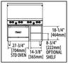 Garland - G-Series 48" Liquid Propane Range w/ Standard Oven, Storage Base & 8 Open Burners - G48-8RS