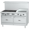 Garland - G-Series 60" Natural Gas Range w/ 1 Standard Oven, 1 Storage Base, 8 Open Burners & 12" Griddle - G60-8G12RS