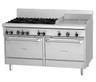 Garland - GF Series 48" Liquid Propane Range w/ 2 Space Saver Ovens, 6 Open Burners & 12" Griddle - GF48-6G12LL