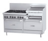 Garland - GF Series 60" Natural Gas Range w/ 2 Standard Ovens, 6 Open Burners & 24" Raised Griddle/Broiler - GF60-6R24RR