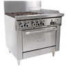 Garland - GF Series 36" Natural Gas Range w/ 1 Standard Oven, 4 Open Burners, 12" Griddle & Electric Spark Ignition 240V - GFE36-4G12R