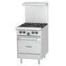 Garland - U Series 24" Liquid Propane Range w/ 1 Storage Base, 2 Open Burners & 12" Griddle - U24-2G12S