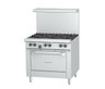 Garland - U Series 36" Liquid Propane Range w/ 1 Storage Base, 2 Open Burners & 24" Griddle - U36-2G24S