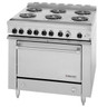 Garland - 36E Series 36" Electric Range w/ 6 Open Burners, Storage Base & 240V/ 3Ph - 36ES33