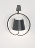 Zafferano - Poldina Pro Dark Grey LED Magnetic Wall Lamp w/ Bracket - LD0289N4