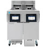 Frymaster - FilterQuick Oil-Conserving 2 x 30 Lb Electric Fryer w/ FQ4000 & Automatic Filtration 208V/3Ph - 2FQE30U