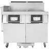 Frymaster - FilterQuick 2 x 63 Lb Natural Gas Fryer w/ FQ4000, Automatic Filtration & Electronic Ignition 120V - 2FQG60T