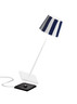 Zafferano - Poldina Lido Pro White / Blue LED Cordless Table Lamp - LD0340BC3