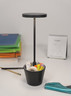 Zafferano - Poldina Pro UpsideDown Dark Grey LED Cordless Table Lamp - LD0420N4