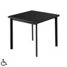 EMU - Star 40" Black ADA Compliant Square Table - 303-24