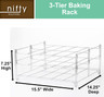 Nifty Solutions - 3 Tier Baking Rack 15.5" x 14.25" x 7.25"