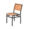BUM - Marco Anthracite/Teak Polywood Side Chair - S-MARCO-516S-PW-TA