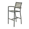 BUM - Marco Anthracite/Grey Polywood Bar Stool w/ Arms - B-MARCO-516B-PW-GA