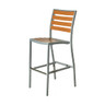 BUM - Marco Silver/Teak Polywood Bar Stool - B-MARCO-517B-PW-TS