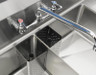 Omcan - 18" x 21" x 14" Three Tub Sink w/ 1.8" Corner Drain & 2 Drain Boards - 25273