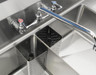 Omcan - 18" x 21" x 14" Three Tub Sink w/ 1.8" Corner Drain & Right Drain Board - 25272