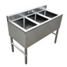 Omcan - Under Bar Sink w/ 3 Compartments - 44601