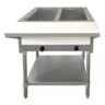 Omcan - 30" 2 Pan Open Well Electric Steam Table w/ Cutting Board & Adjustable Undershelf - 46646