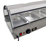 Omcan - 44" Display Warmer w/ Curved Glass & 6 Pans - 43119