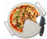 Danesco - 14.5" Pizza Stone Set With Cutter & Rack