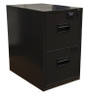 Omcan - Black Vertical Legal File Cabinet w/ Two Drawers - 13073