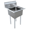 Omcan - 18" x 21" x 14" One Tub Sink w/ 3.5" Center Drain - 43772