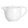 Royal Porcelain - 12 oz. White Cadence Teapot WLid (24 Per Case) - 62101ST0683