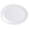 Varick - 10 In X 7 1/2 In White Cafe Porcelain Plate Oval Coupe (12 Per Case) - 6900E410